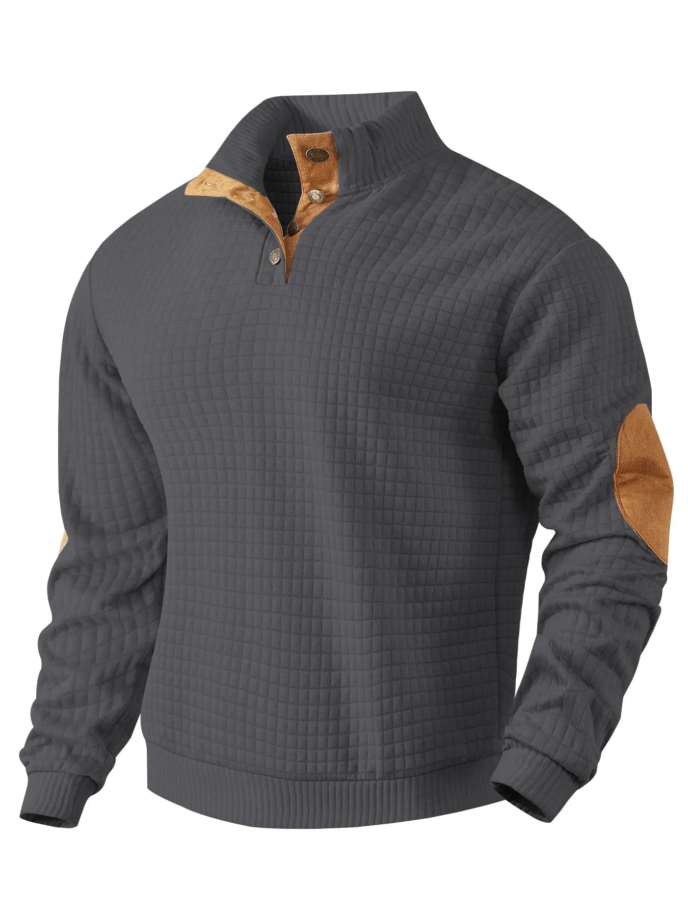 Pull gaufré homme chaud coudières