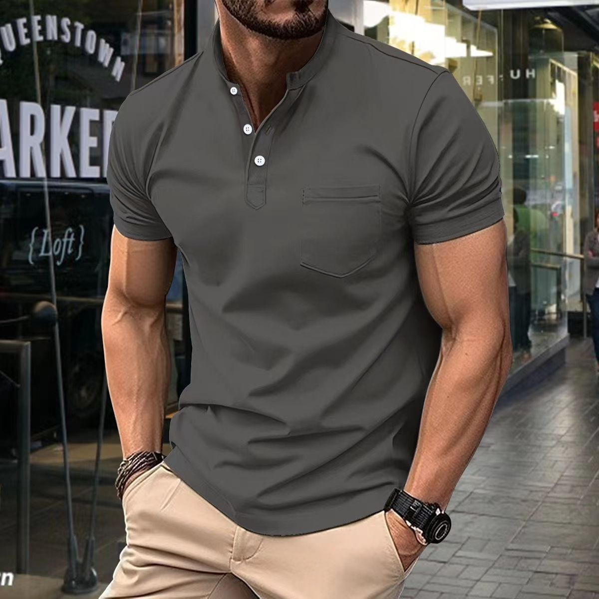 T-shirt à manches courtes polo homme confort