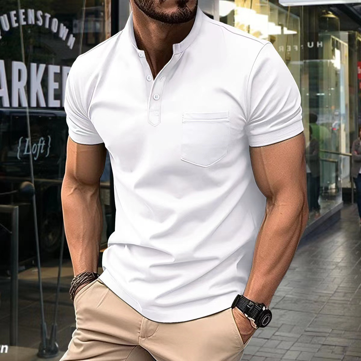 T-shirt à manches courtes polo homme confort