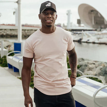 T-shirt homme slim fit manches courtes col rond