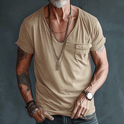 T-shirt léger col en V homme