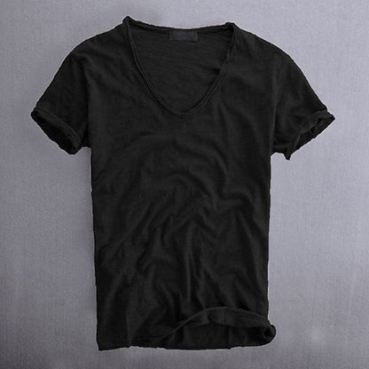 T-shirt d'été léger col en V homme