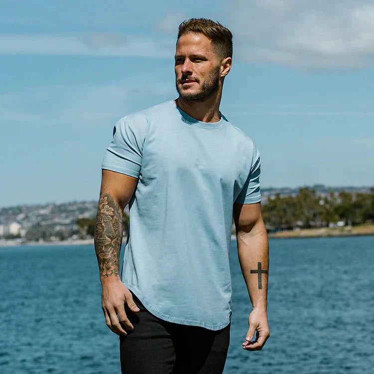 Herren T-Shirt Slim Fit Sportlich - IdealeKleiden