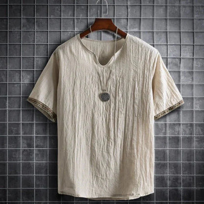 T-shirt homme col V décontracté