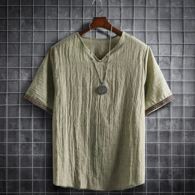 T-shirt homme col V décontracté