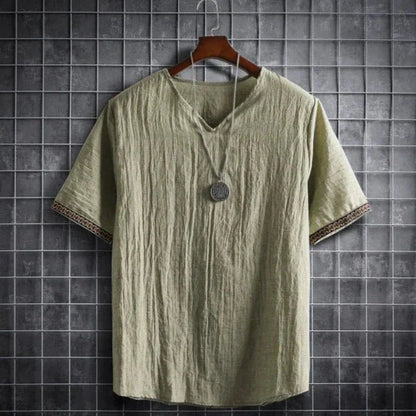 T-shirt homme col V décontracté