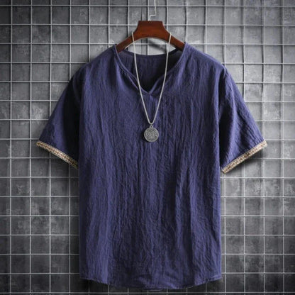 T-shirt homme col V décontracté