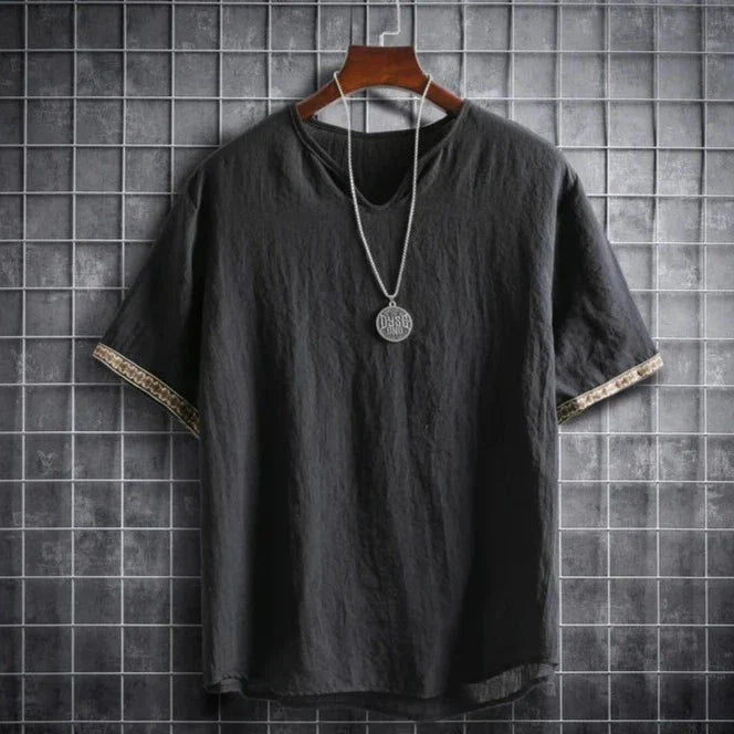 T-shirt homme col V décontracté