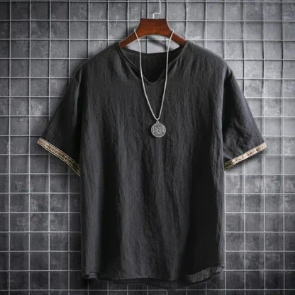 T-shirt homme col V décontracté