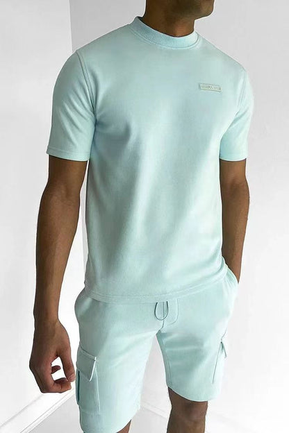 T-shirt confortable pour homme, manches courtes, col rond