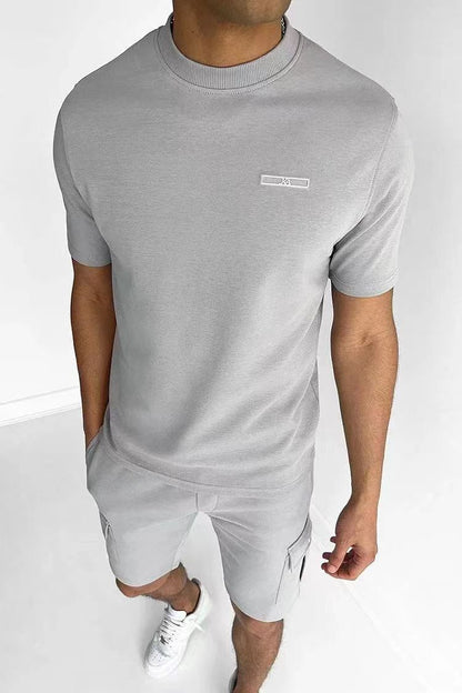 T-shirt confortable pour homme, manches courtes, col rond