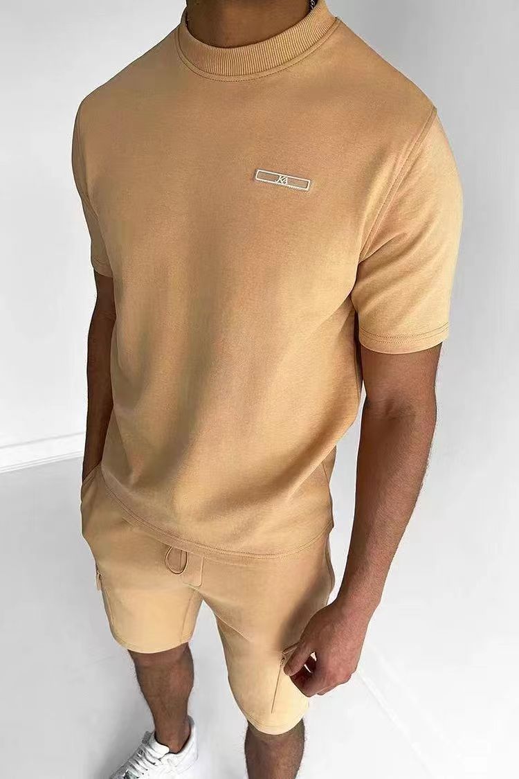 T-shirt confortable pour homme, manches courtes, col rond