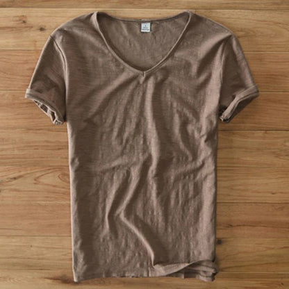 T-shirt homme léger col V été