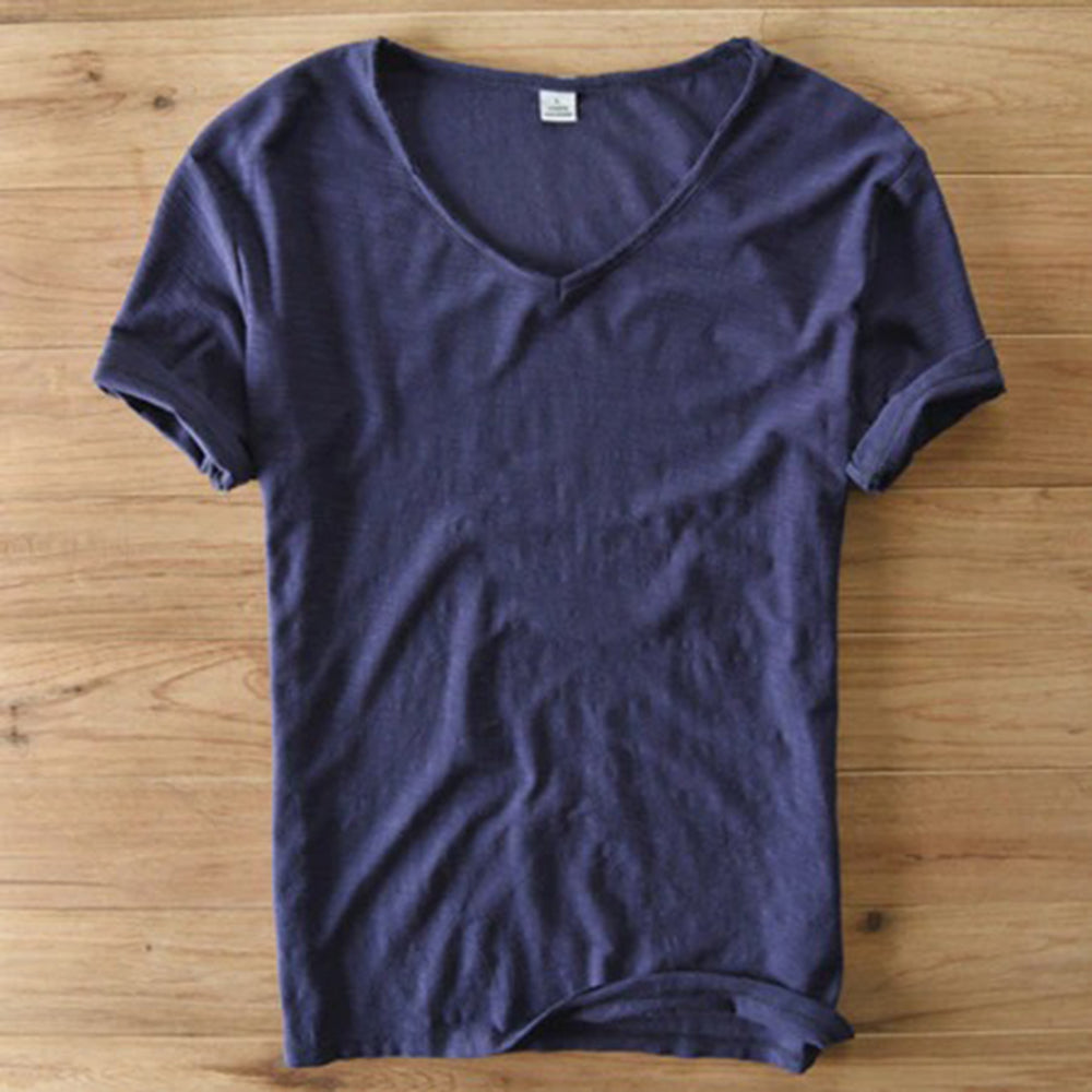 T-shirt homme léger col V été