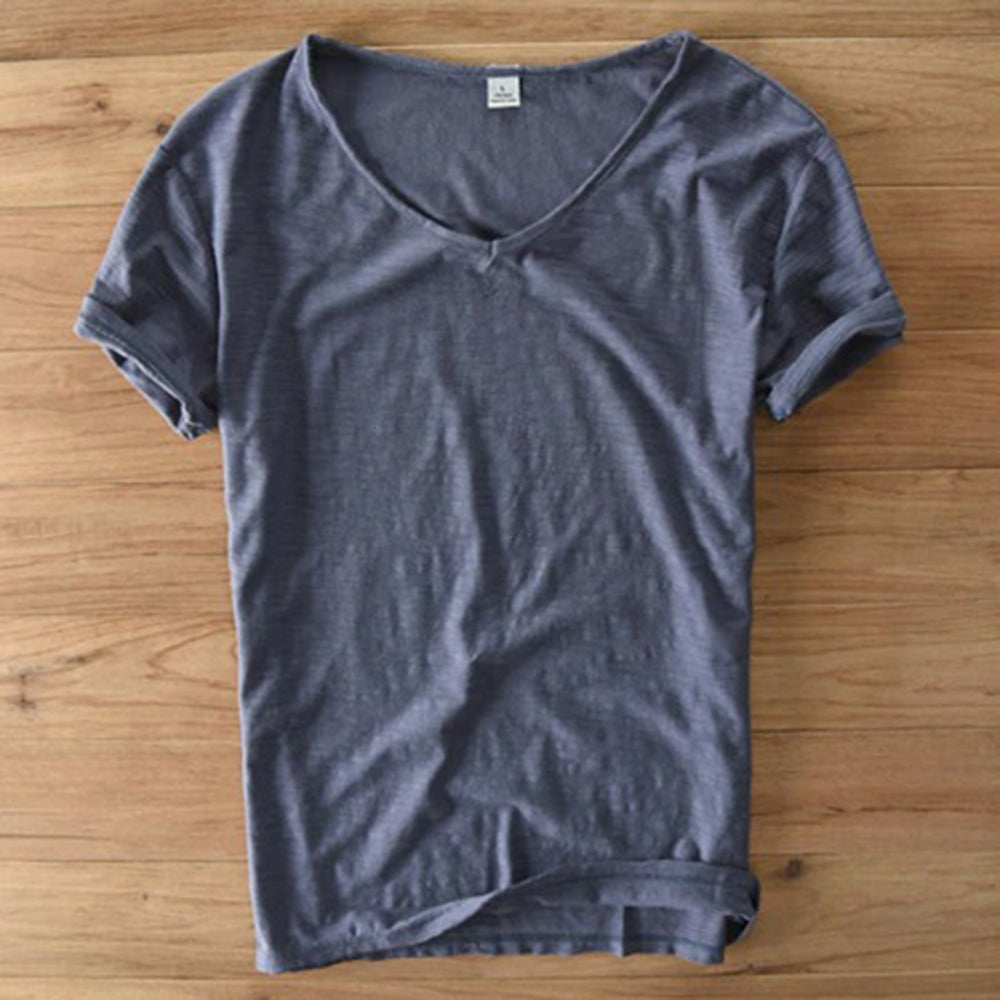 T-shirt homme léger col V été