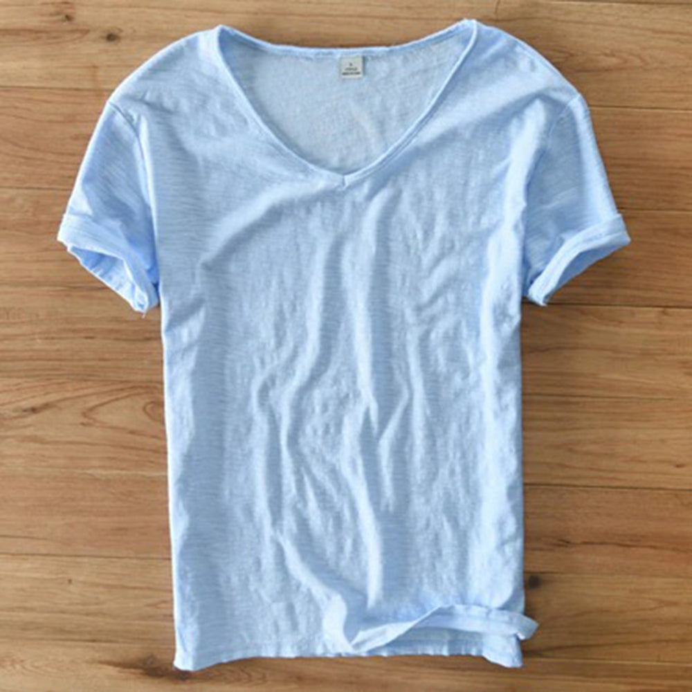 T-shirt homme léger col V été