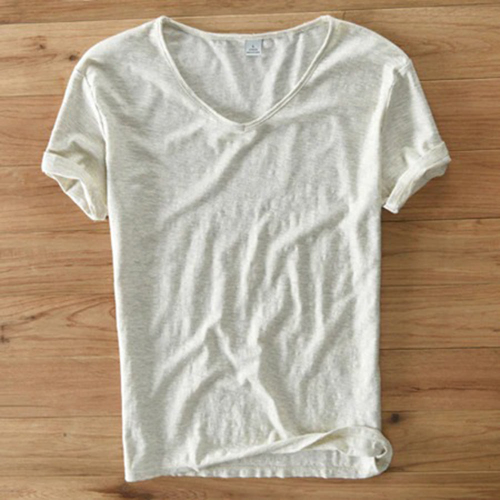 T-shirt homme léger col V été