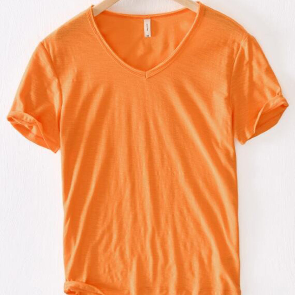 T-shirt homme léger col V été
