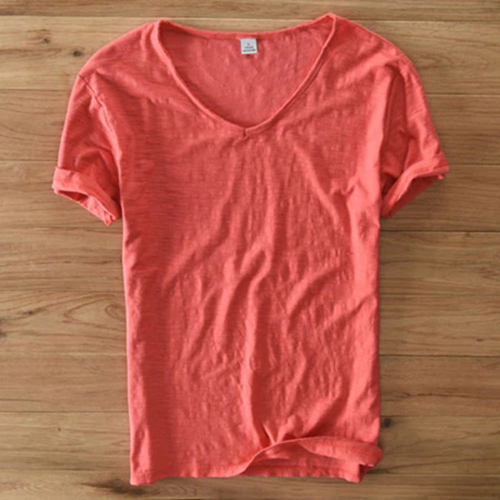 T-shirt homme léger col V été