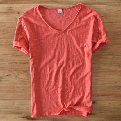 T-shirt homme léger col V été
