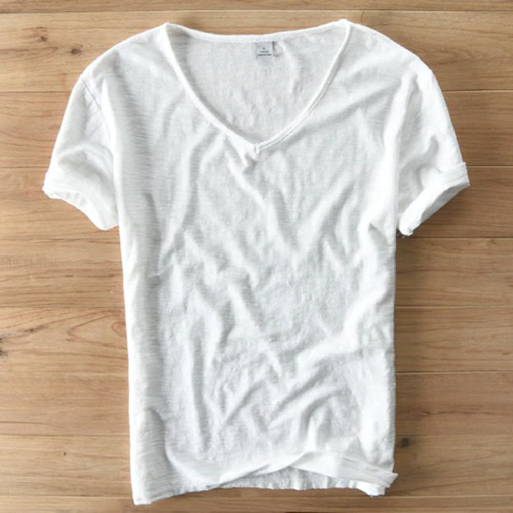 T-shirt homme léger col V été