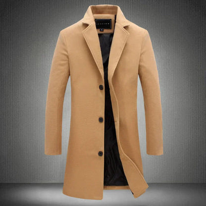 Manteau d'hiver long élégant et chaud pour homme