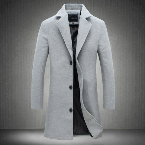 Manteau d'hiver long élégant et chaud pour homme