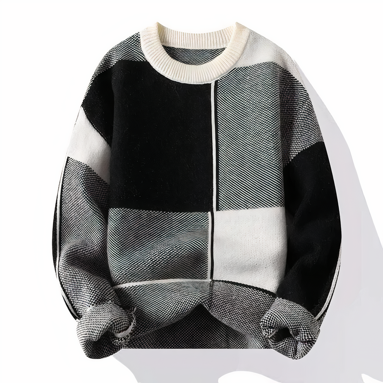 Moderner Karo Pullover Herren - IdealeKleiden