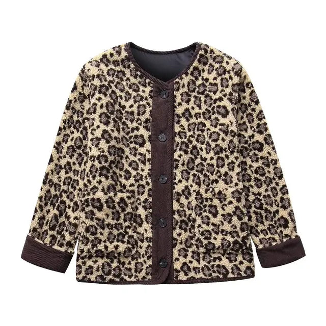 Cardigan oversize imprimé léopard Doux et confortable