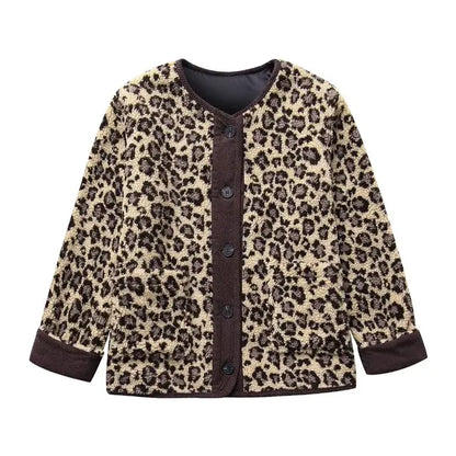 Cardigan oversize imprimé léopard Doux et confortable