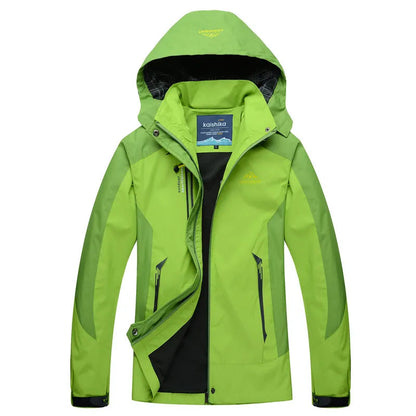 Wasserdichte Regenjacke Mittelgröße Verstellbare Kapuze - IdealeKleiden