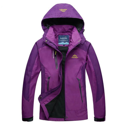 Parka à capuche imperméable pour femme