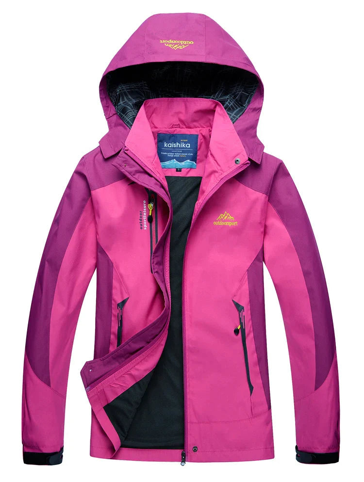 Parka à capuche imperméable pour femme