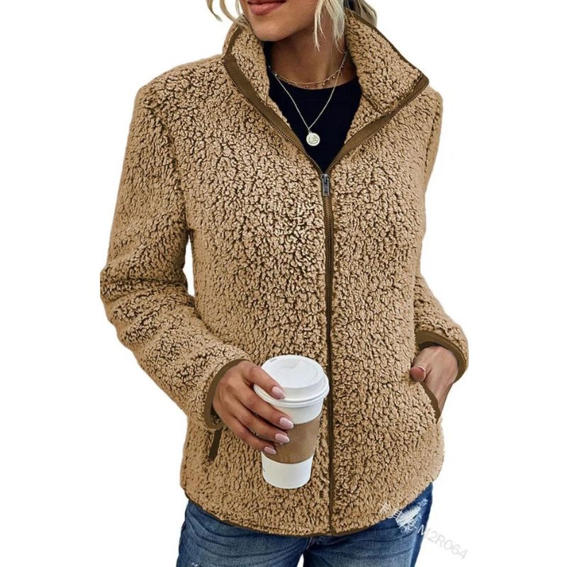 Veste polaire douce chaude pour femme
