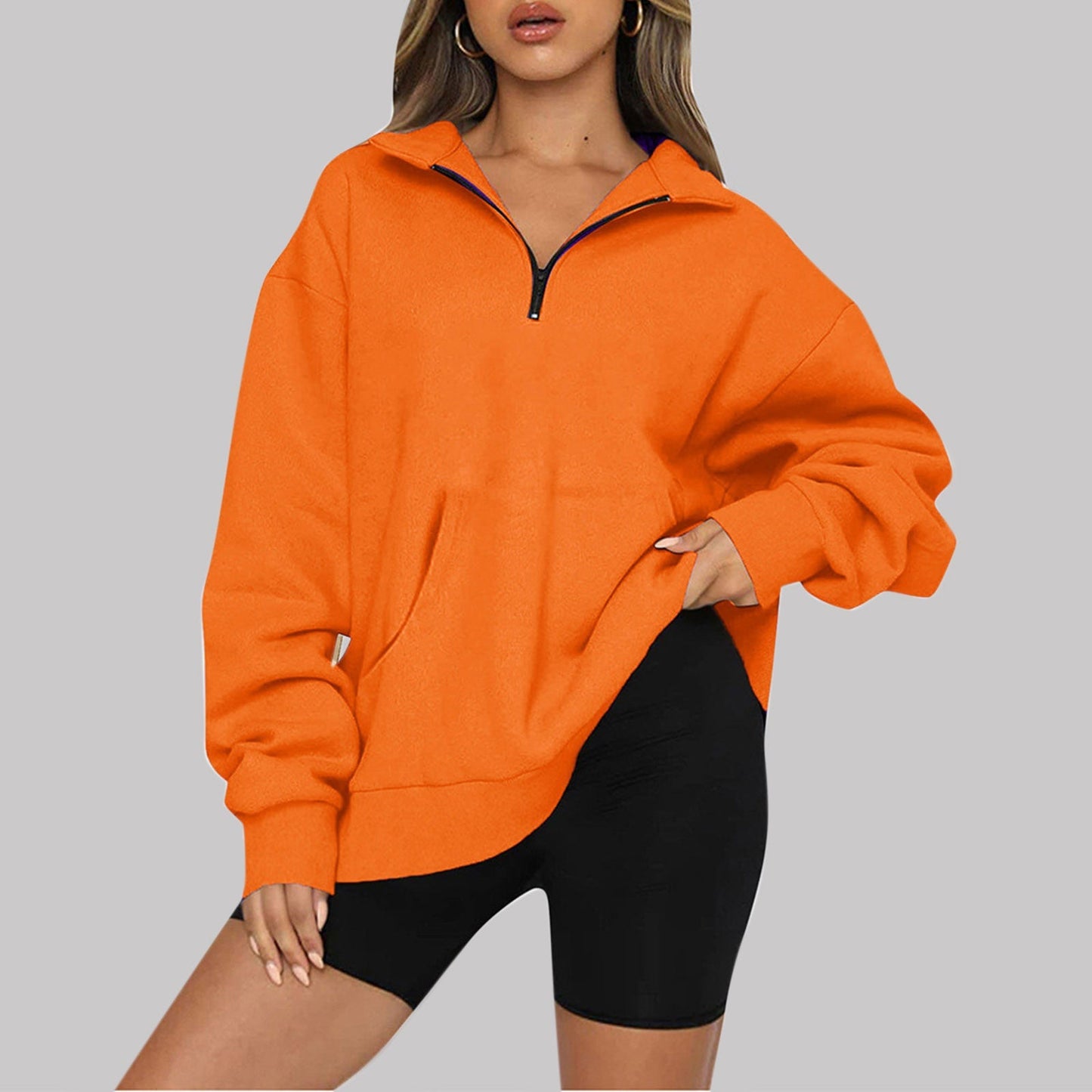 Veste d'hiver stylée Zippée Moderne Décontractée