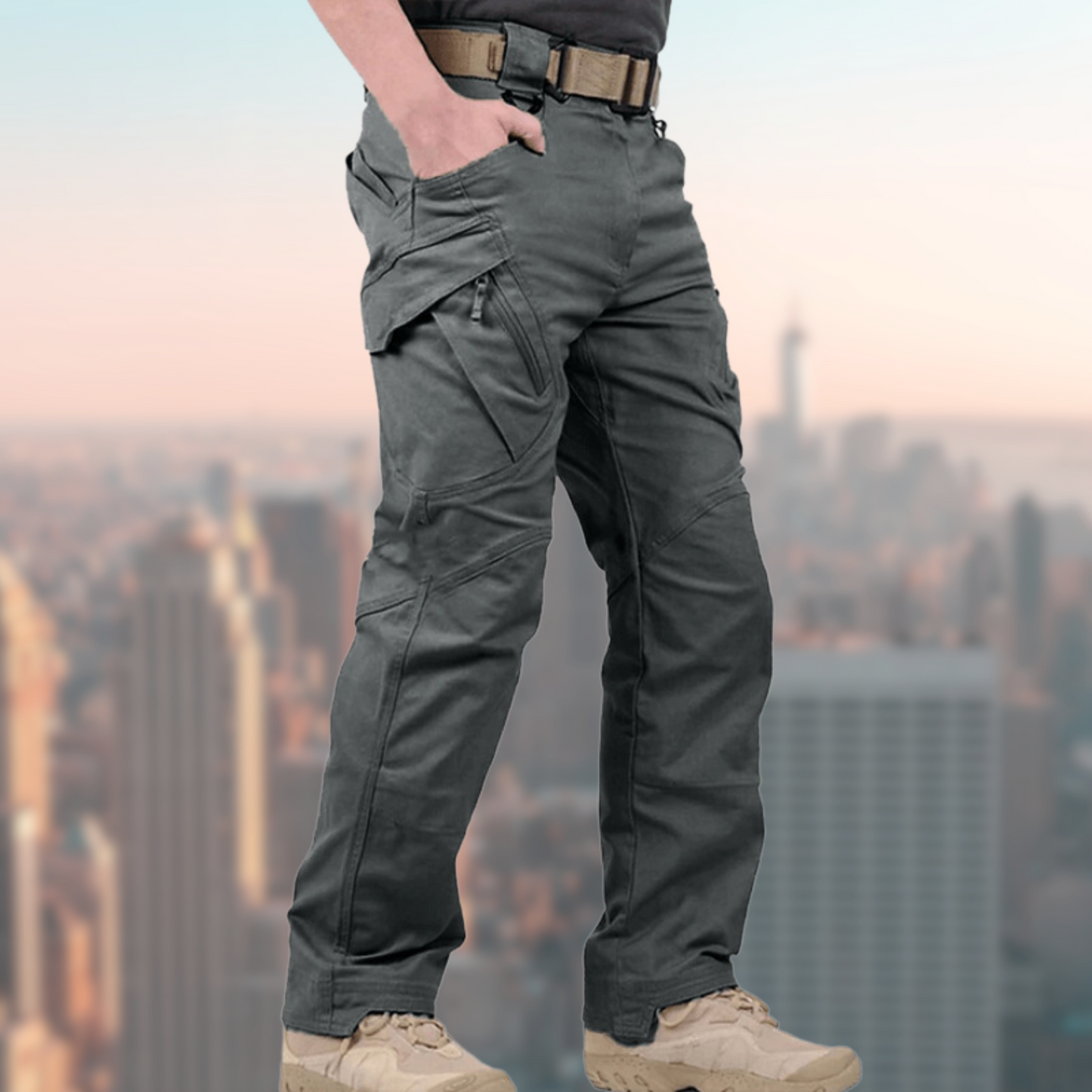 Pantalon cargo droit pour homme, imperméable, pour l'extérieur