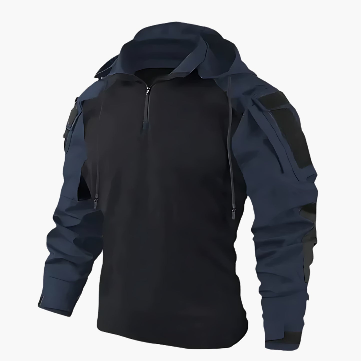 Veste tactique pour homme avec capuche et fermeture éclair