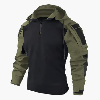 Taktische Herrenjacke mit Kapuze und Reißverschluss - IdealeKleiden