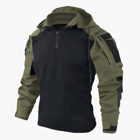 Taktische Herrenjacke mit Kapuze und Reißverschluss - IdealeKleiden