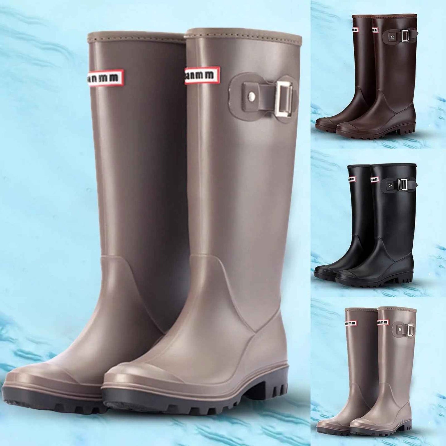 Wasserdichte Regenstiefel Kniehoch Elegant - IdealeKleiden