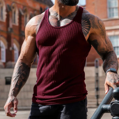Débardeur Homme Sportif Sans Manches Coupe Ajustée