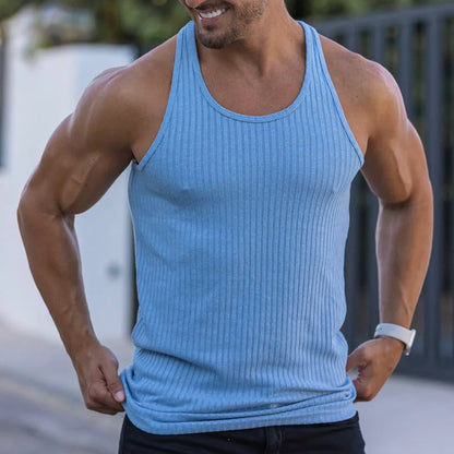 Débardeur Homme Sportif Sans Manches Coupe Ajustée
