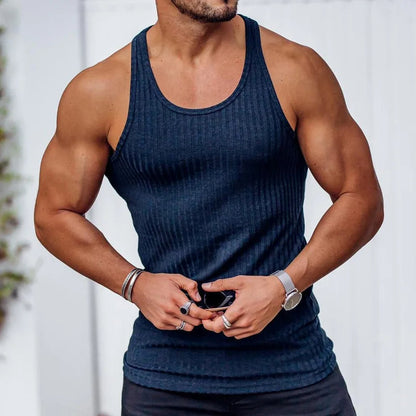 Débardeur Homme Sportif Sans Manches Coupe Ajustée