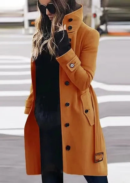 Trench-coat long imperméable élégant pour femme