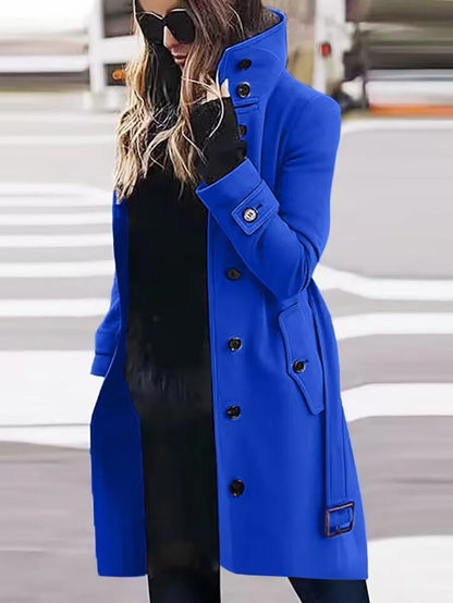 Trench-coat long imperméable élégant pour femme