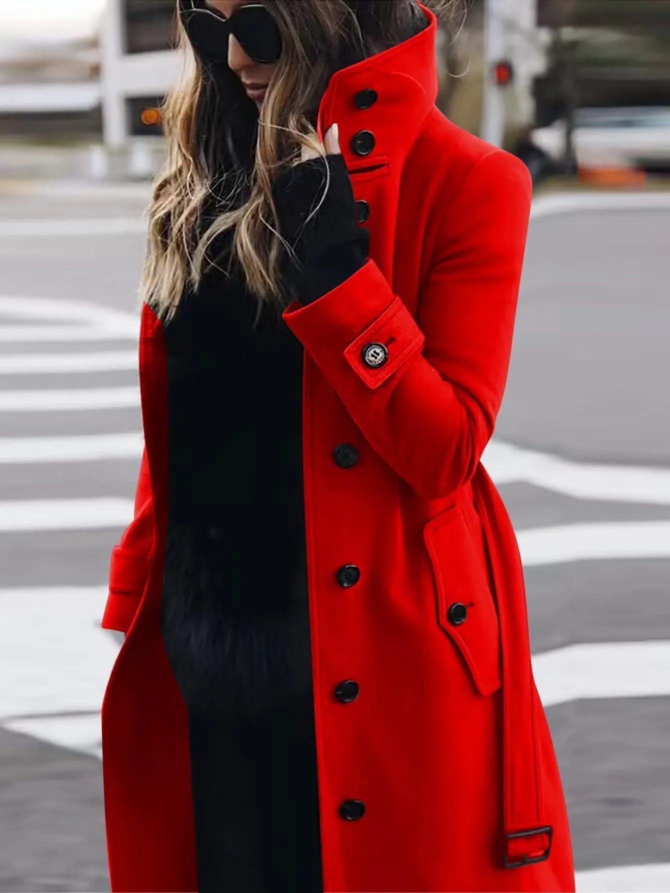 Trench-coat long imperméable élégant pour femme