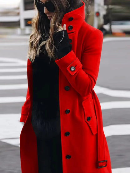 Trench-coat long imperméable élégant pour femme