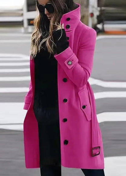 Trench-coat long imperméable élégant pour femme