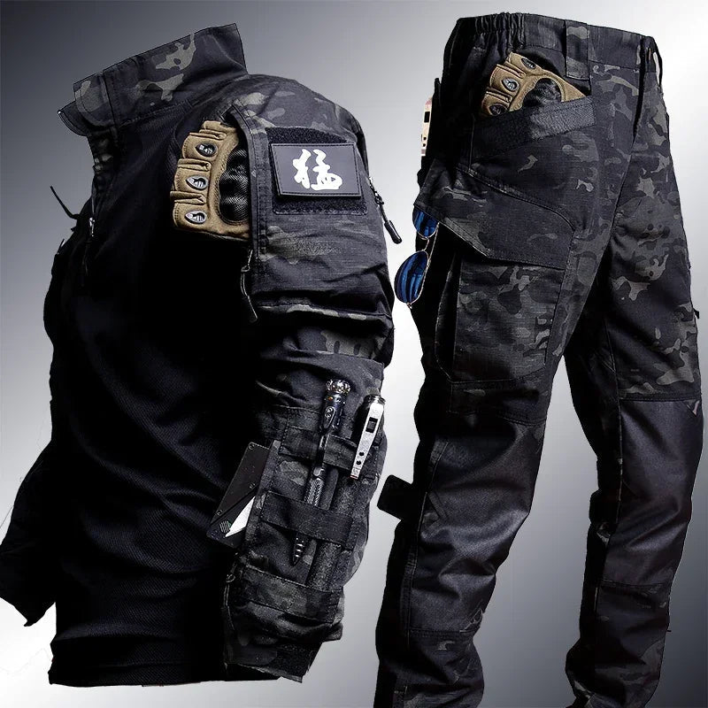 Ensemble tactique d'extérieur Pantalon cargo look militaire