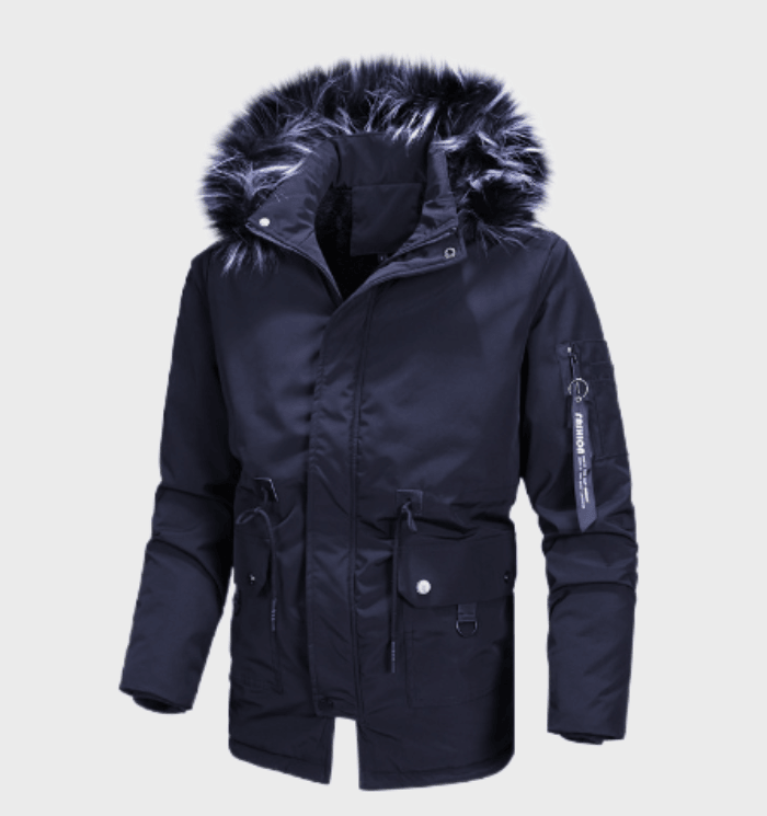 Veste d'hiver homme Capuche fourrée Chaude Isolée